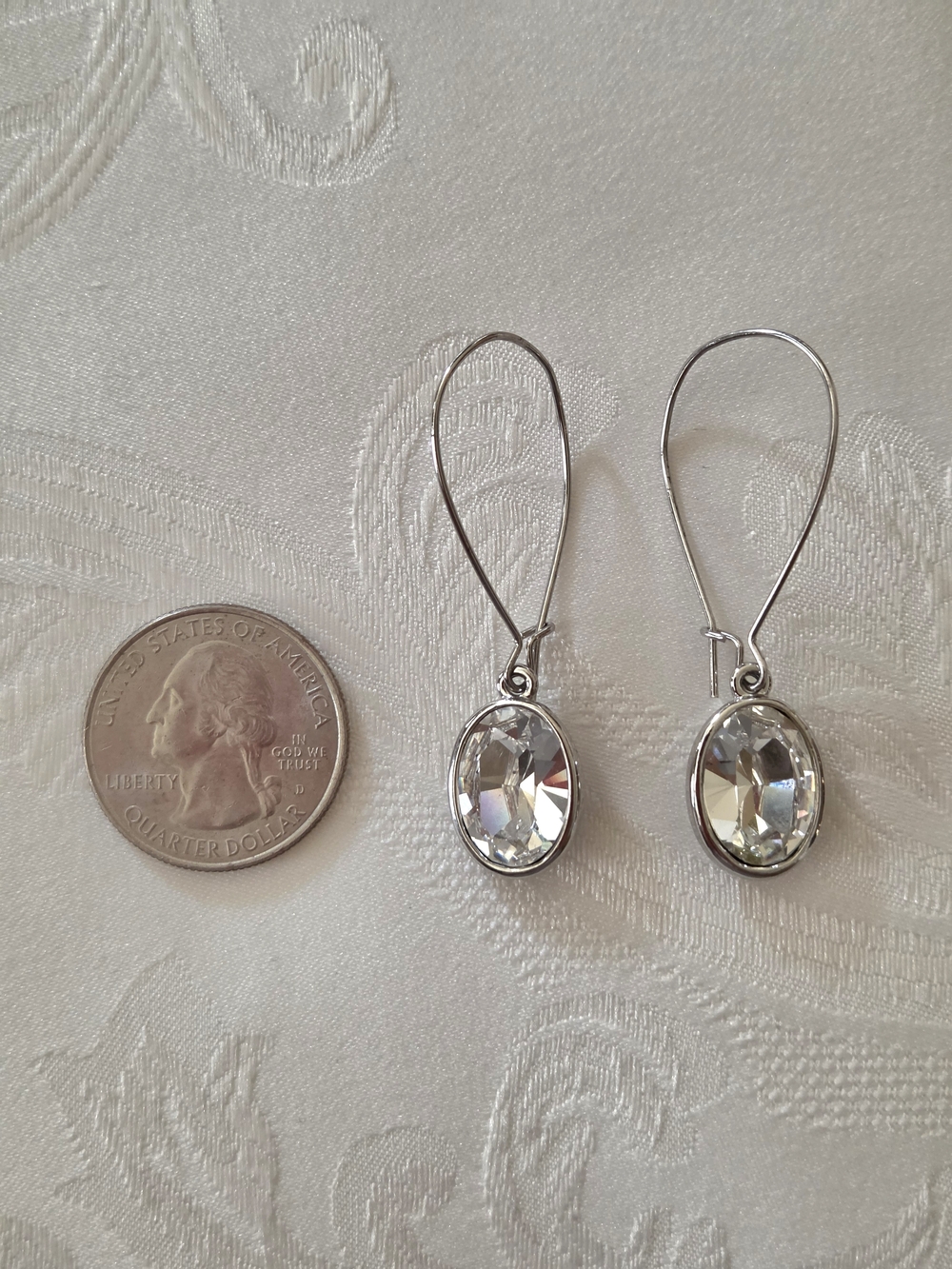 New Large Swarovski Crystal Drop Earrings - Picture 2 of 6